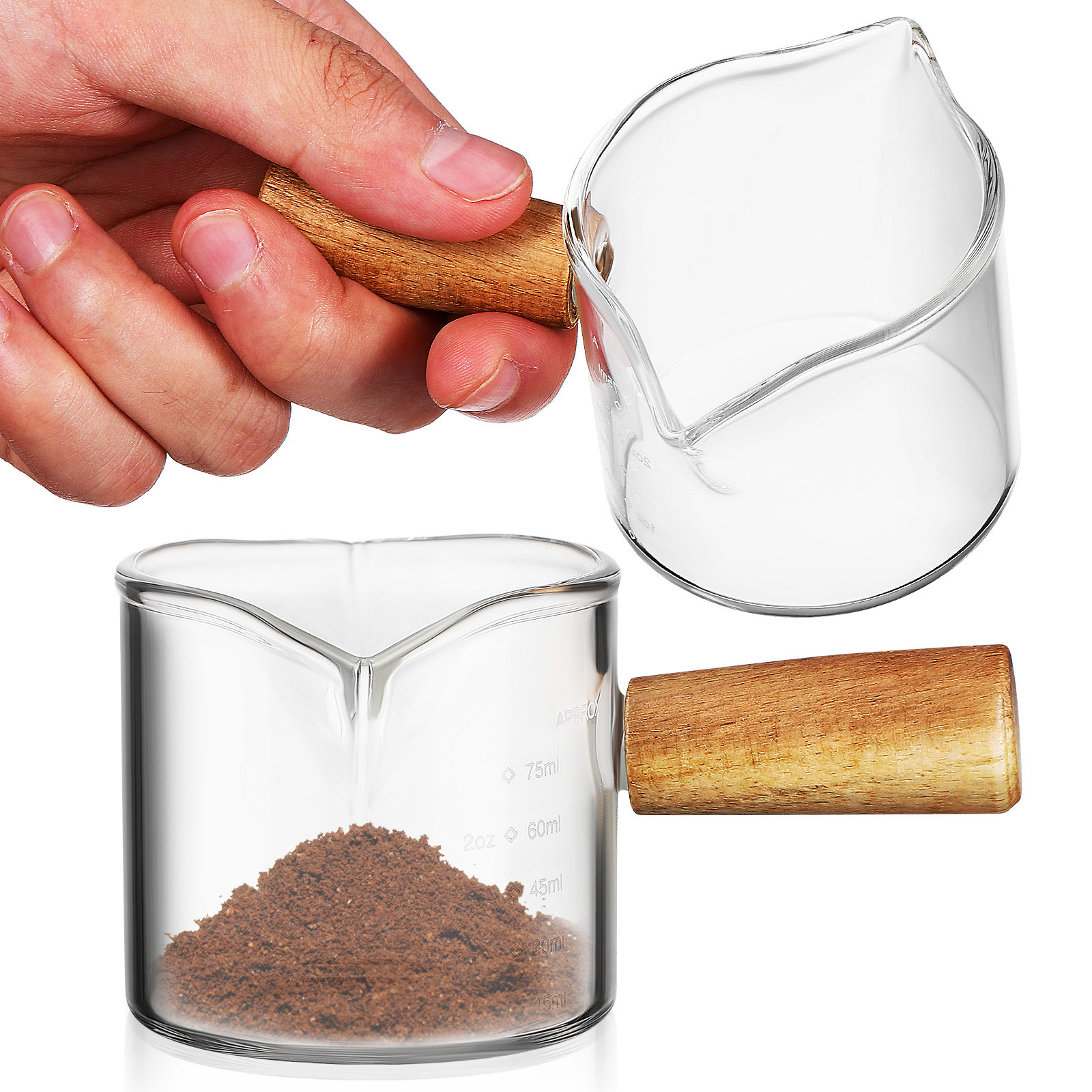 2Pcs Premium Thick Glass Coffe - Espresso Shot Glass 评论和价格