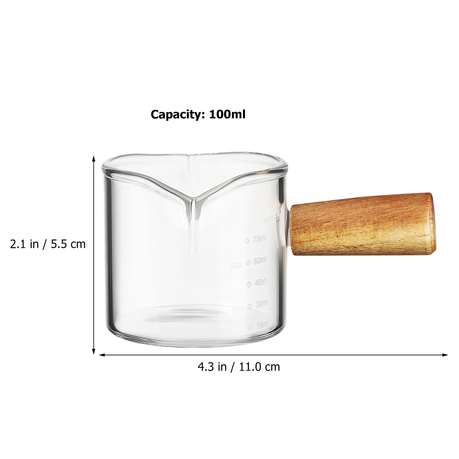 2Pcs Premium Thick Glass Coffe - Espresso Shot Glass 评论和价格